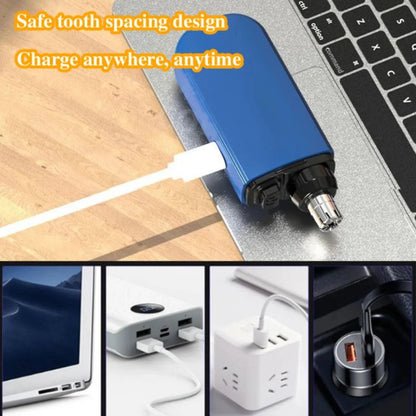 Clearance Nose Hair Trimmer Ear Trimmer for Men Powerful Electric Mag Vacuum Ear Nose Trimmer Facial Eyebrow Trimmer with Vacuum Cleaning System Wet/Dry Portable Nose Hair Trimmer