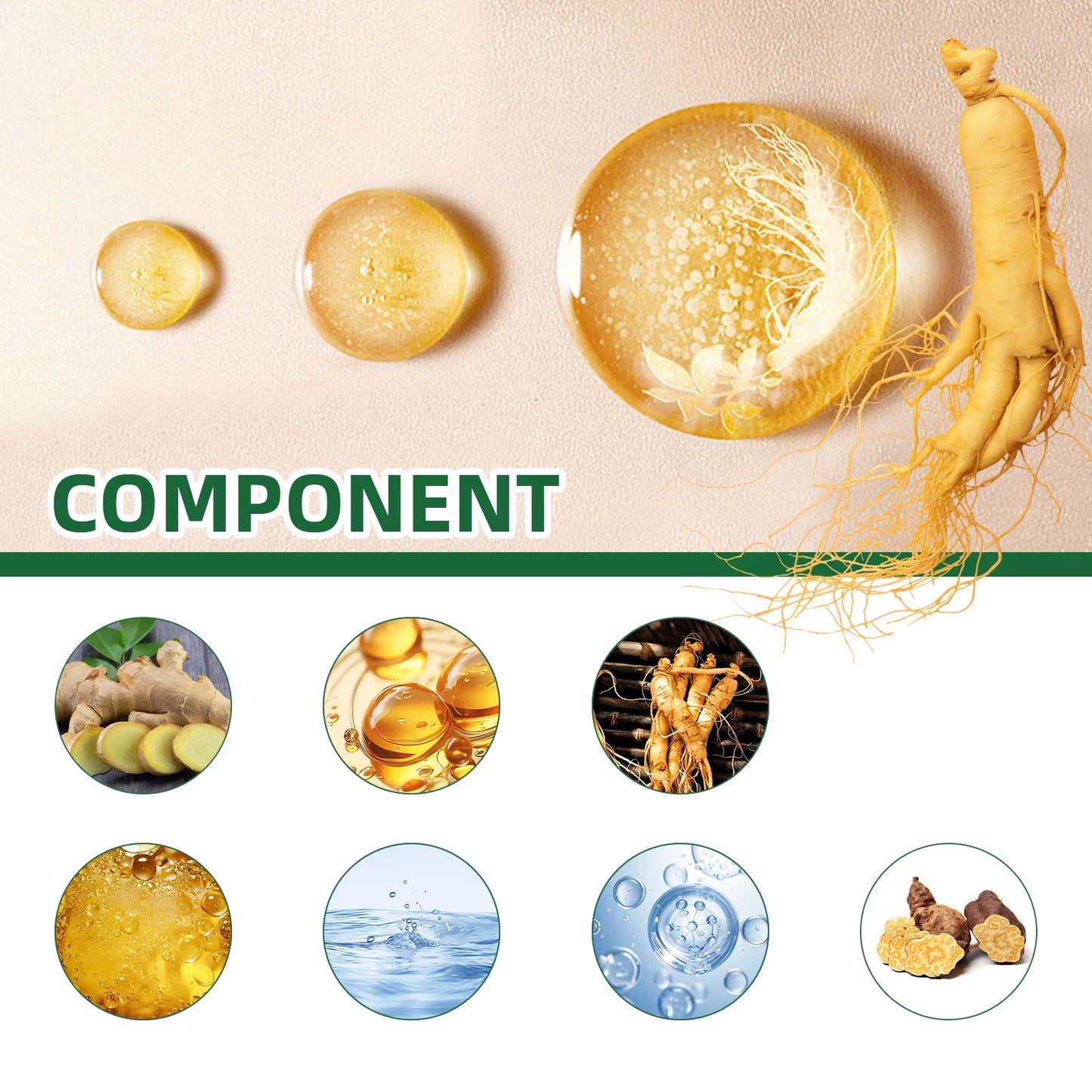 100Ml Ginseng Hair Serum for Men Women Nourishes Scalp Strengthen Root Repair Damaged Hair Herbal Hair Care Spray