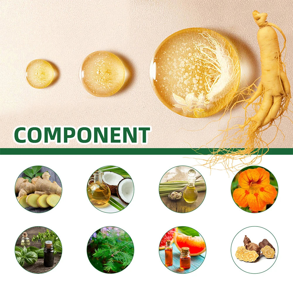 100Ml 120Ml Ginger and Ginseng Extract Hair Growth Spray for Men Women Nourish Scalp Strengthen Roots Repair Dry Frizzy Hair Oil