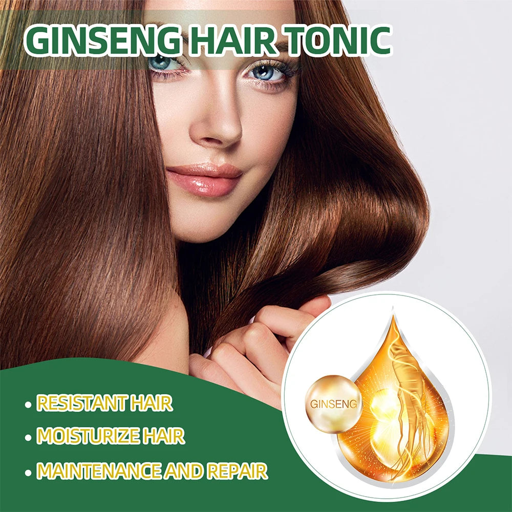 100Ml 120Ml Ginger and Ginseng Extract Hair Growth Spray for Men Women Nourish Scalp Strengthen Roots Repair Dry Frizzy Hair Oil