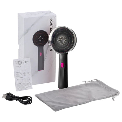 Electric Massage Comb Vibration Massager Red Light Follicle Comb Scalp Brush Hair Growth anti Hair Loss Liquid Oil Applicator